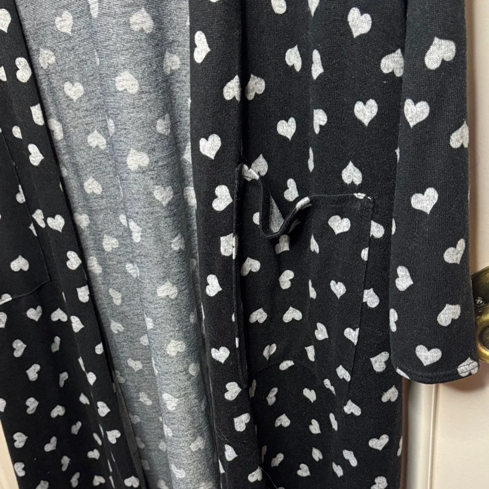 LuLaRoe Black and White Heart Sarah Cardigan